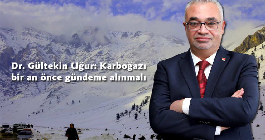 Dr. Gültekin Uğur: Karboğazı bir an önce gündeme alınmalı