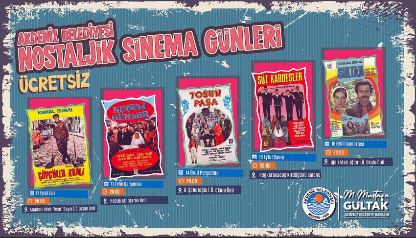 AKDENİZ’DE AÇIK HAVA SİNEMA GÜNLERİ BAŞLIYOR